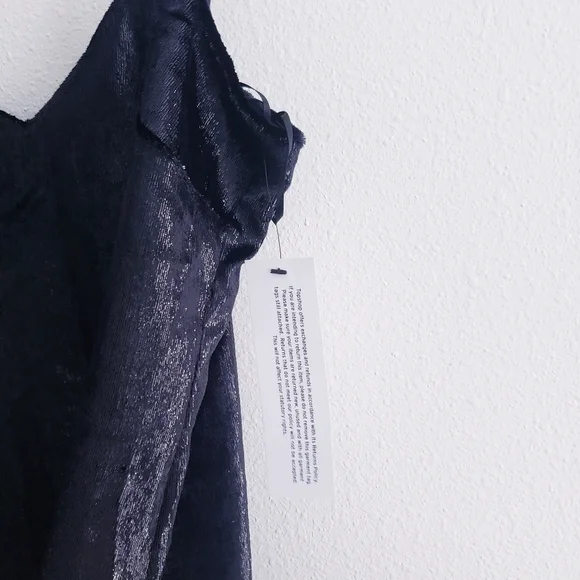 Topshop Glitter Velvet Slip Mini Dress New With Tags - Picture 5 of 10